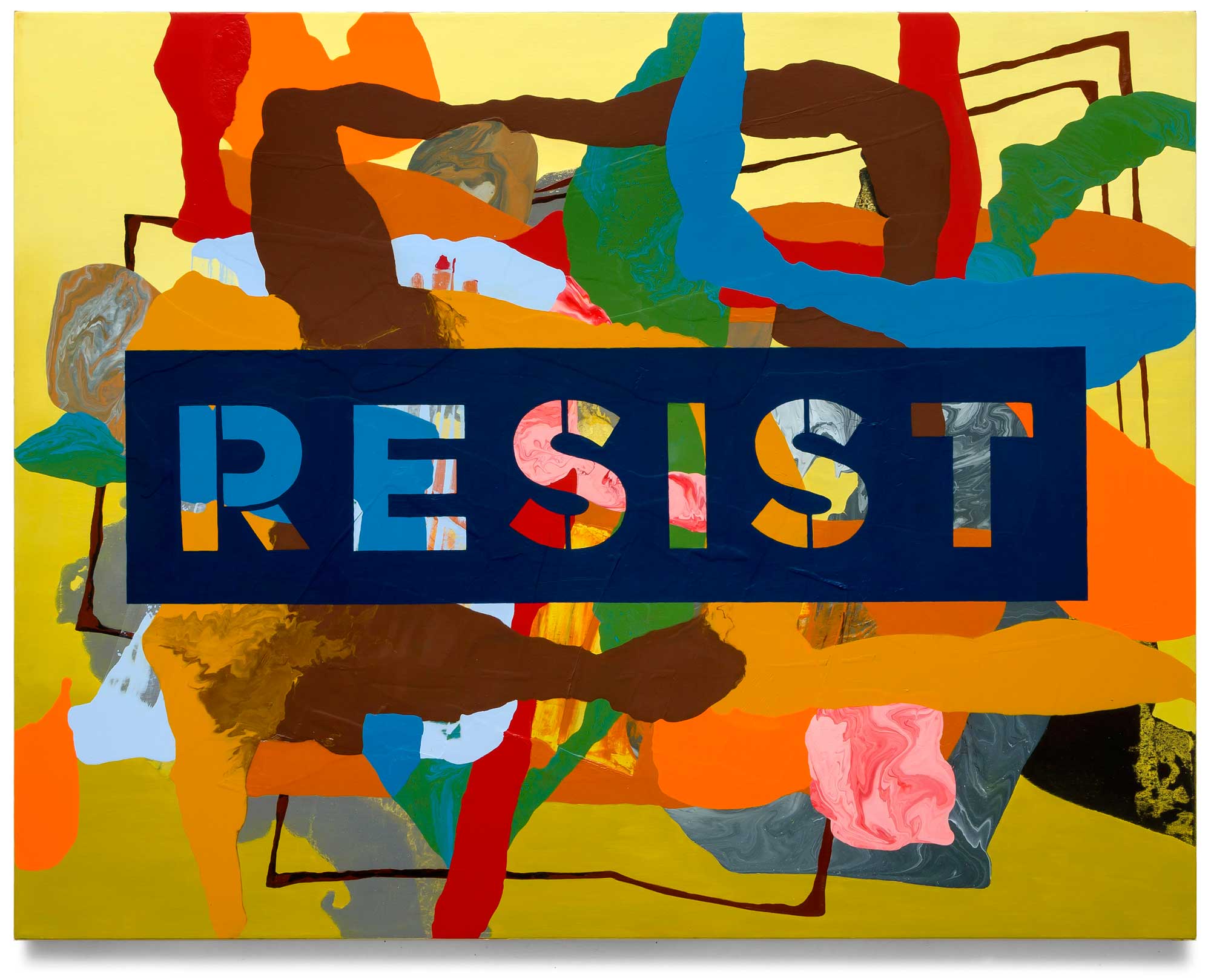 Resist-oil-on-canvas-111.76 cm x 142.24 cm.